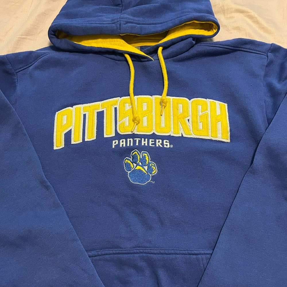 Pittsburgh Panthers Embroidered Blue Hoodie